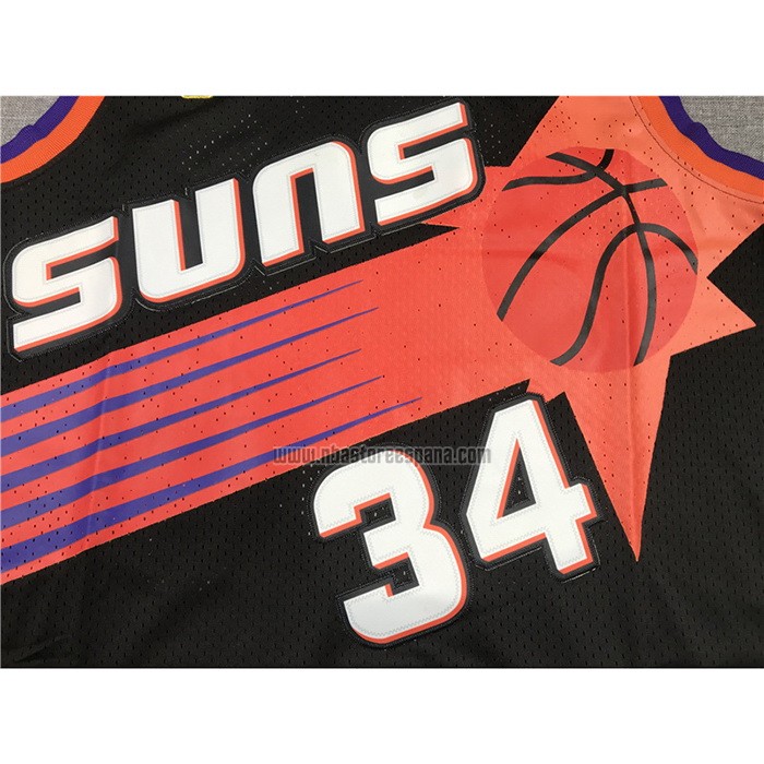 Camiseta Phoenix Suns Charles Barkley NO 34 Mitchell & Ness 1992-93 Negro